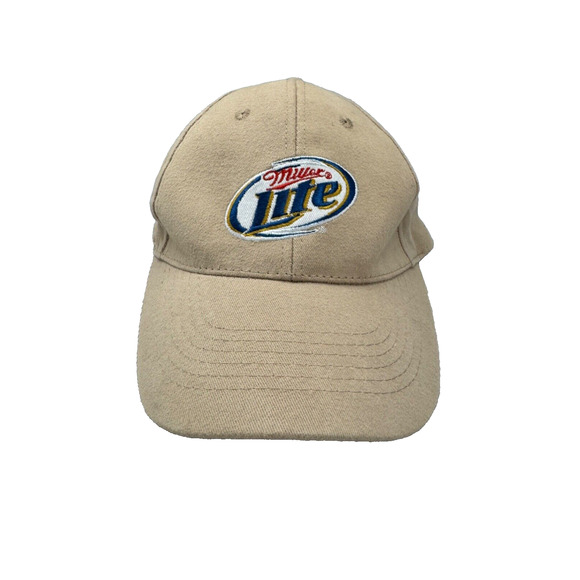 Miller Lite Beer Unisex Tan Baseball Cap Adjustable Hat - Picture 1 of 4